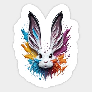 Rabbit splash art T3 Sticker